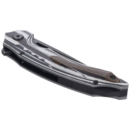 Nóż składany Bestech Ornetta Carbon Fiber / White G10, Black Stonewash N690 by Kombou (BL02D)