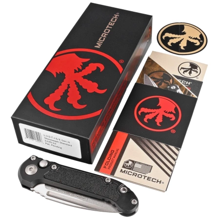 Nóż automatyczny Microtech LUDT Gen III S/E Black Aluminium, Stonewashed M390MK by Tony Marfione (1135-10)