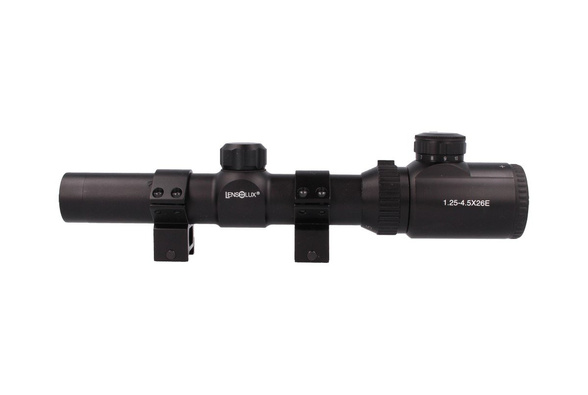 Lensolux Rifle Scope 1.25-4.5x26E, reticle 4 Red Dot illuminated (19304)