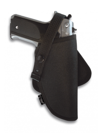Barbaric AUTO 3"- 4" Holster Beretta, Walther, HK, Glock Padded Snap Closure Black Nylon (22105)