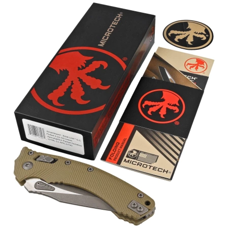 Nóż składany Microtech Amphibian Ram-Lok S/E Fluted OD Green G10, Apocalyptic P/S M390MK by Tony Marfione (137RL-11APFLGTOD)