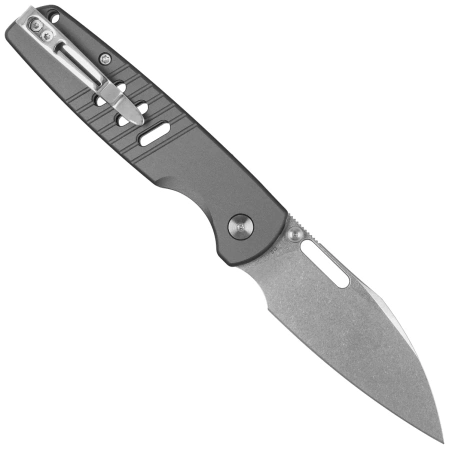Bestechman Vector Knife Grey Aluminum, Stonewashed D2 (BMK15B)
