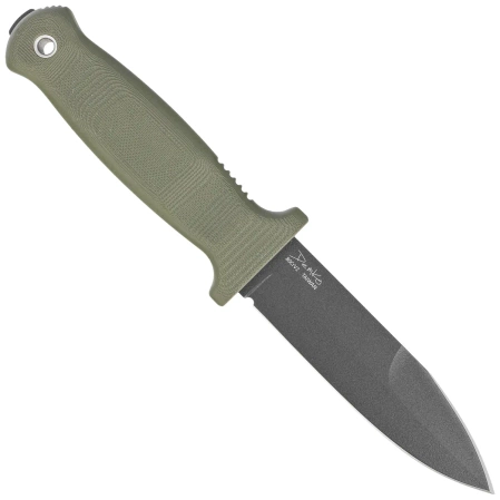 Demko Armiger 4 Spear Point Knife OD Green TPR, Black Powder Coated 80CrV2 by Andrew Demko (ARM4-80CrV2-OD-SPR)