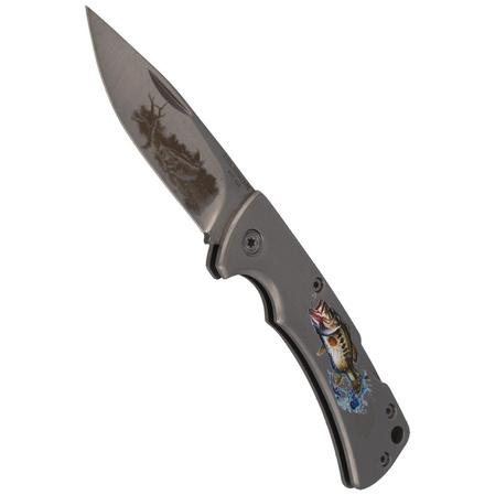 Nóż składany wędkarski motyw ryb Herbertz Solingen Stainless, Satin (585809)