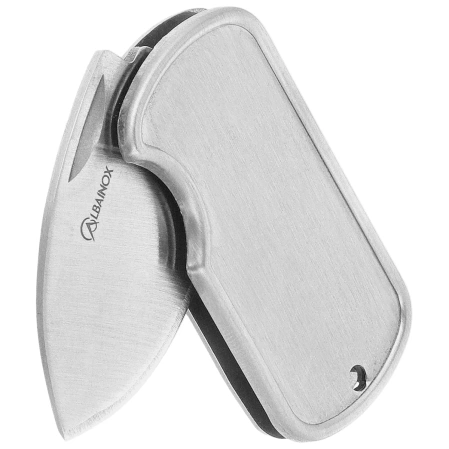 Martinez Albainox Dog Tag Knife Satin Stainless Steel, Satin 3Cr13Mov (18654)