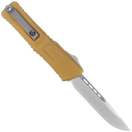 Nóż automatyczny OTF Microtech Combat Troodon Gen III S/E Tan Aluminium, Stonewashed M390MK by Tony Marfione (1143-10TA)