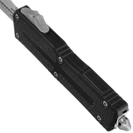 Nóż automatyczny OTF Microtech Scarab II Gen III D/E Black Aluminium, Stonewashed M390MK by Tony Marfione (1280-10)