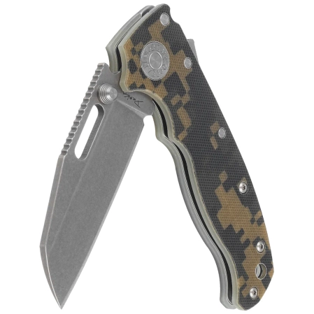 Demko AD20.5 Shark Foot Knife Digi Camo G10, Stonewashed CPM S35VN by Andrew Demko (205-S35-SFDC)