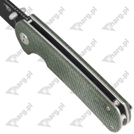 Bestech Sledgehammer Green Micarta, Black Stonewashed D2 knife (BG31B-2)
