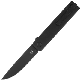 Fox Chnops Knife Black Aluminum, Black Top Shield Becut by Riccardo Gobbato (FX-543 ALB)