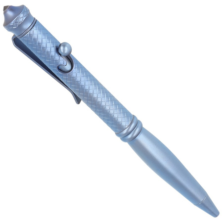 Bestechman Scribe Blue Titanium Pen with Glass Breaker and Carabiner (BM17B)