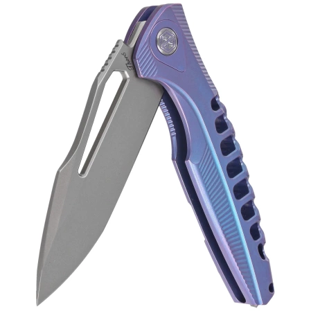 Nóż składany RikeKnife Thor 5 Blue Titanium, Satin M390 (RK-Thor5-B)