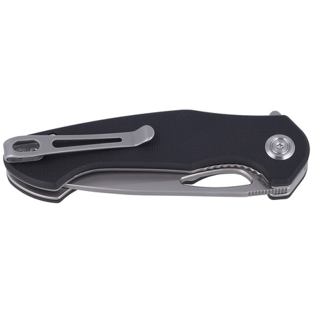 Kubey Knife Dugu Tanto Black G10, Sand Blasted 14C28N (KU159C)