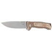 LionSteel Skinny Knife Earth Aluminum/Natural Canvas Micarta, Stonewashed by Molletta (SK01A ES)
