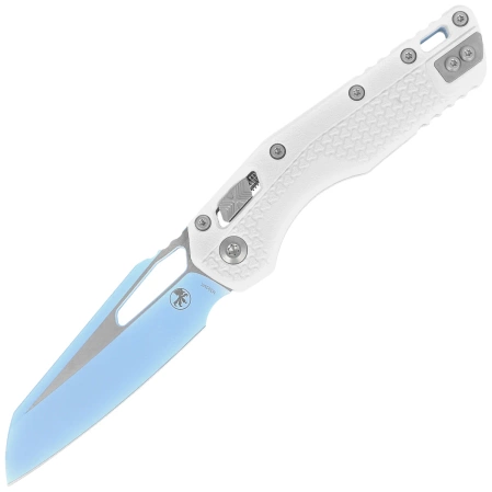 Microtech MSI S/E Ram-Lok White Tri-Grip Polymer, Sky Blue M390MK by Tony Marfione (210T-1PMCWH-Y7)
