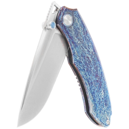Nóż składany Remette Wild Species Dark Blue Titanium, Hand Grinding M390 (WD108-B)