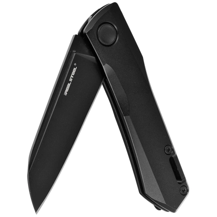 Nóż składany Real Steel Solis Black Titanium, Blackwash N690 by Poltergeist Work (7063B)