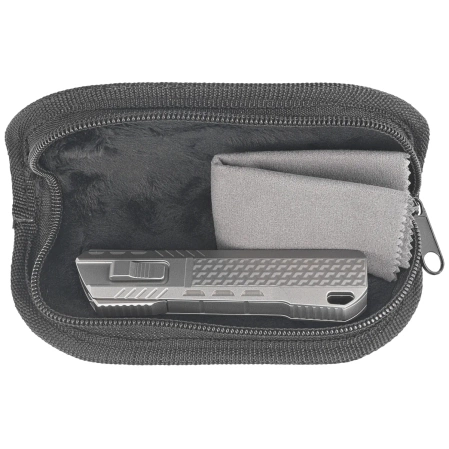 Nóż grawitacyjny Remette Sharp Leopard Gray Titanium, Hand Grinding Pearlescent M390 (RTSLA)