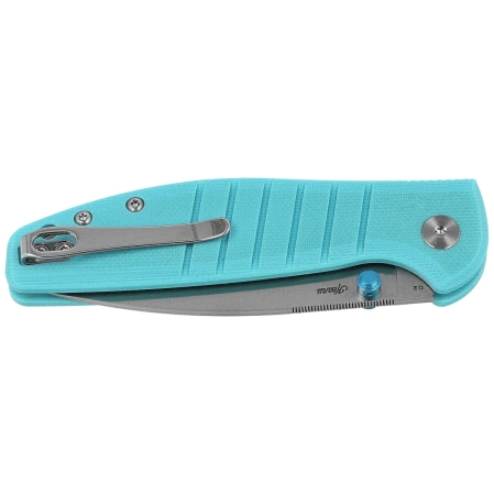 Bestechman Goodboy Jr. Knife Light Blue G10, Satin/Stonewashed D2 by Keanu Alfaro (BMK10B)