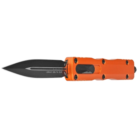 Microtech Dirac Delta D/E OTF Knife Orange Aluminum, Black by Tony Marfione (227-1OR)