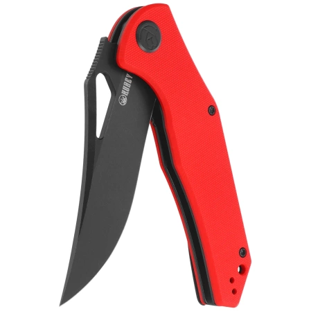 Nóż składany Kubey Phemius KU149F Red G10, Black Stonewashed 14C28N