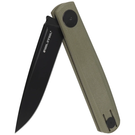 Nóż składany Real Steel Gslip Compact Green G10, Black VG-10 by Ostap Hel (7866)