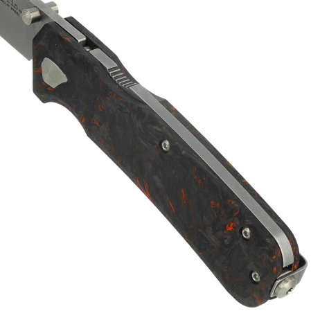 Nóż składany Maserin 630 Pulse Black/Orange FatCarbon, Stonewashed MagnaCut by Igor Bortolussi (630/FCA)