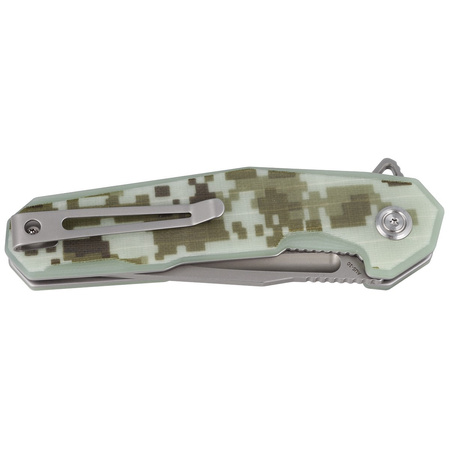 Kubey Carve Knife Digital Camo G10, Beadblasted AUS-10 (KB237H)