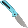 Reate PL-XF-A-8 Knife Blue Aluminum, Stonewashed Nitro-V