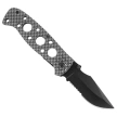 K25 RK-19221 Knife Rubbered Black Aluminium, Black Titanium 7Cr17Mov