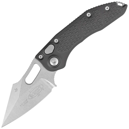 Microtech Stitch-A S/E Automatic Knife Black Aluminum, Stonewashed by Borka Blades and Tony Marfione (169-10)