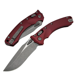 Nóż składany Microtech Amphibian Ram-Lok S/E Fluted Merlot Aluminium, Apocalyptic M390MK by Tony Marfione (137RL-10APFLMR)