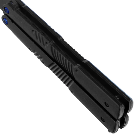 Martinez Albainox Balisong Skulls Knife Black Aluminum, Black 3Cr13Mov (02201)