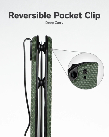 Nóż składany Sencut Praktisk Green Canvas Micarta, Black 9Cr18MoV (S24019-3)