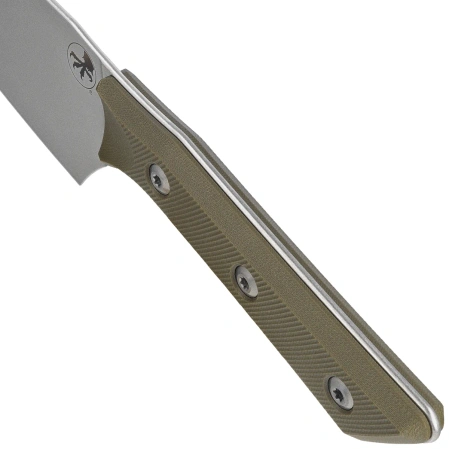 Microtech Santoku 6" Kitchen Knife OD Green G10, Stonewashed M390MK (3200-10OD)