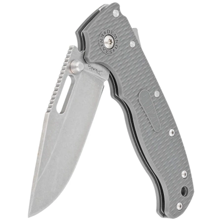 Demko AD20.5 Clip Point Knife Grey Grivory, Stonewashed AUS10A by Andrew Demko (205-10A-CPGRY)