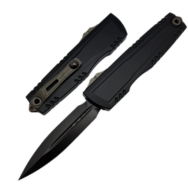 Nóż automatyczny OTF Microtech Luminary ZBP D/E Signature Black Aluminium, Black DLC M390MK by Tony Marfione (1270-1DLCS-Z23)