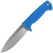 Demko FreeReign Drop Point Knife Blue Rubberized, Satin AUS10A by Andrew Demko (FR-10A-BLUE-DP)