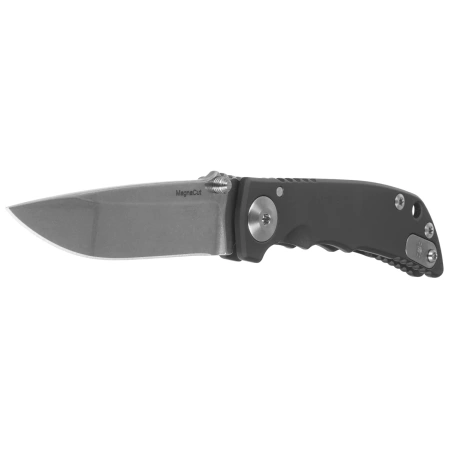 Spartan Blades Harsey Folder 3.25 Black PVD Titanium, Gray HW, Stonewashed MagnaCut by William W. Harsey (SF10 Custom Black PVD Frame)