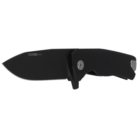 LionSteel ROK Knife Black Aluminum, Black M390 by Molletta (ROK A BB)