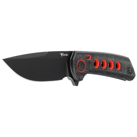 Reate PL-XF-12 Knife Black Micarta/Red G10 Inlay, Black PVD Nitro-V