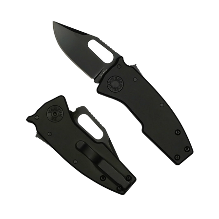 Demko Nano-Shark Stealth CP Knife Black Aluminum, Black DLC CPM 20CV by Andrew Demko (NANO-20CV-Black ALUM-CP)