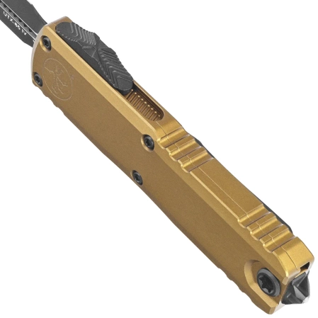 Microtech UTX-85 Gen IV D/E OTF Knife Tan Aluminum, Black M390MK by Tony Marfione (12324-1TA)