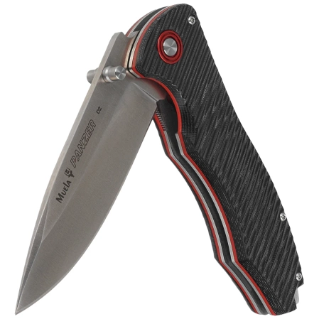 Nóż składany Muela Panzer-10BM Black Micarta, Satin D2