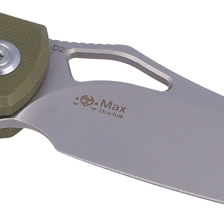 Nóż składany Kubey Drake Green G10, Bead Blasted D2 by Maksim Tkaczuk (KU310C)