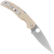 Spyderco Native Chief Knife Brown Canvas Micarta, Satin CPM Cru-Wear by Sal Glesser (C244MPCW)