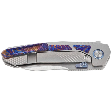Nóż składany Remette Kestrel Gray Titanium/Timascus, Satin CPM S35VN (RTPO-D)