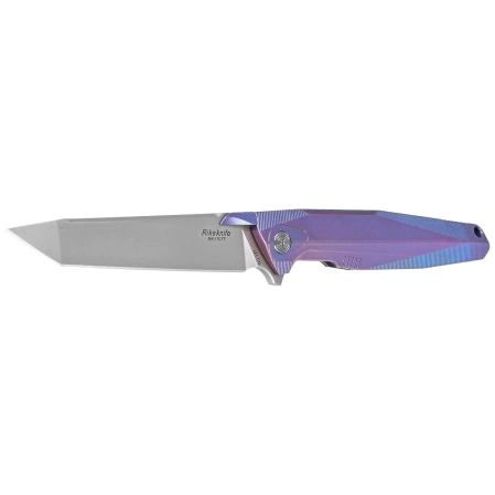 Nóż składany RikeKnife Framelock Blue Titanium, Bead Blast/Satin M390 (RK1707T-B)