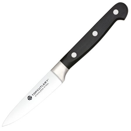 Top Cutlery German Peeler Kitchen Knife Black POM, Satin 3Cr13Mov (17178)
