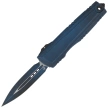 Microtech Luminary ZBP D/E Signature OTF Knife Weathered Blue Aluminum, Weathered Blue M390MK by Tony Marfione (1270-1WBLS)